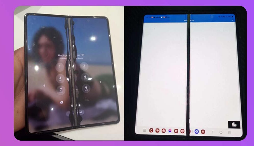 Samsung Galaxy Z Fold 3 screen crack for no reason, after warranty