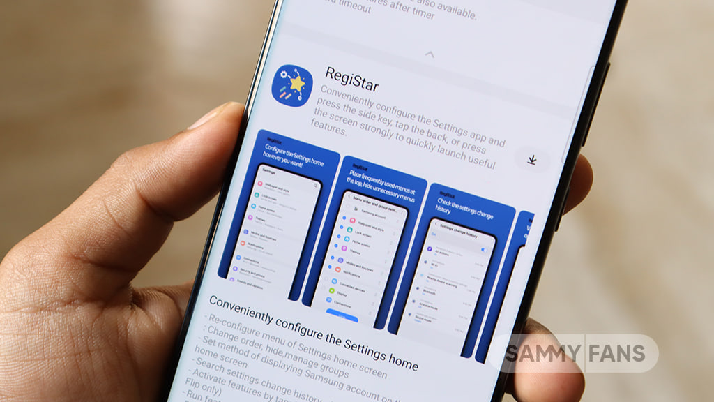 Samsung RegiStar Back Tap update