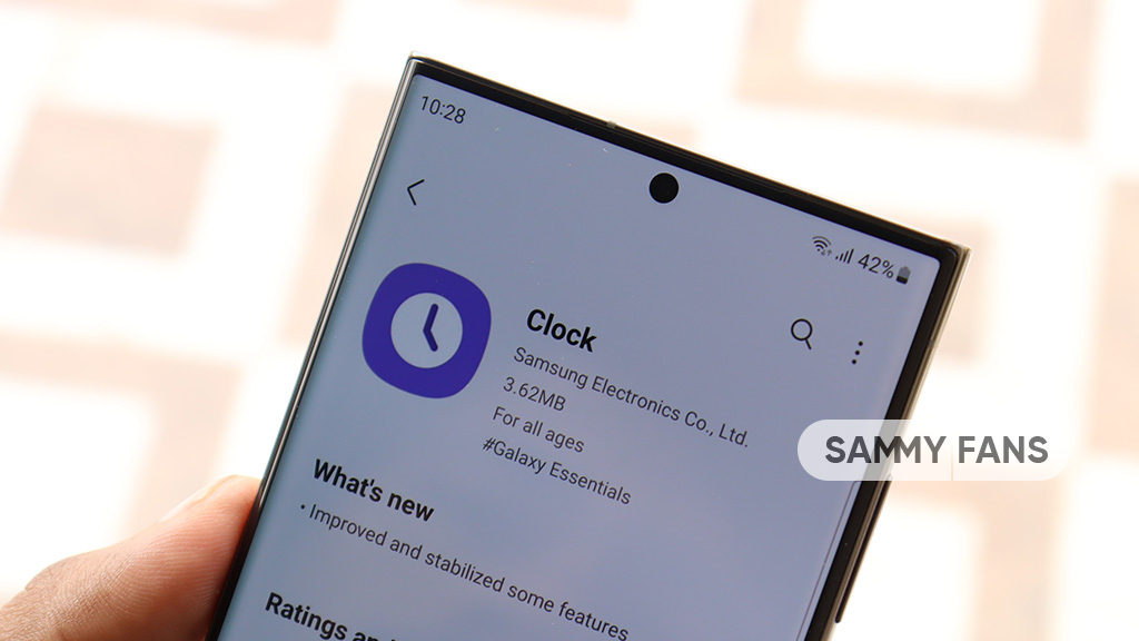 Samsung Clock new update