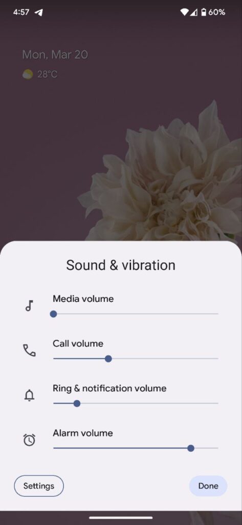 Android Volume Controls
