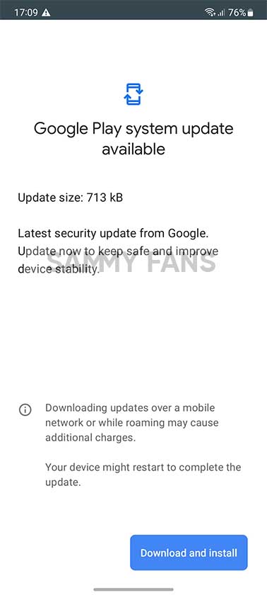 Samsung March 2023 Google System update