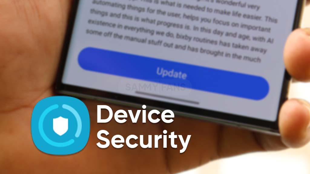 Samsung Device Security New update