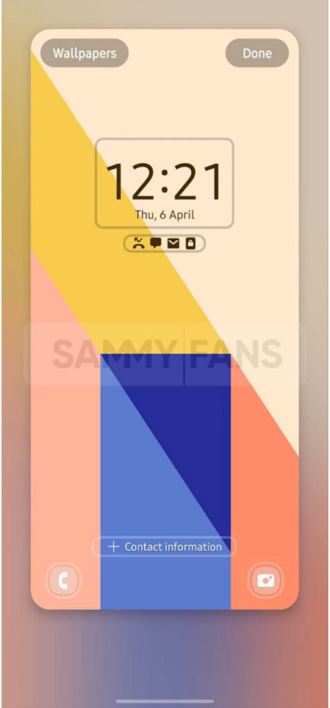 Samsung One UI 5.1 Lock screen 