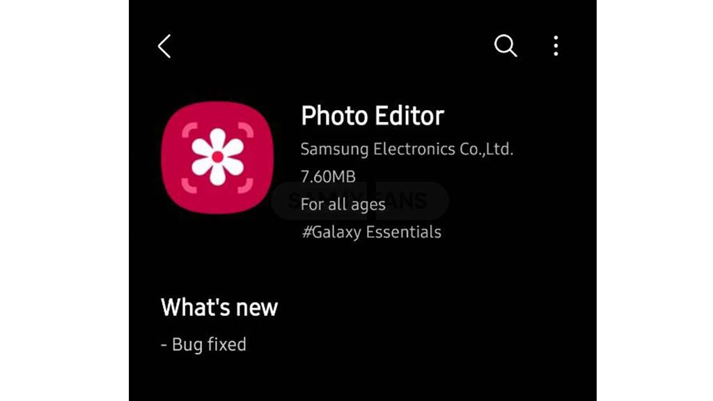 Samsung Photo Editor 3.2.23.43 update 
