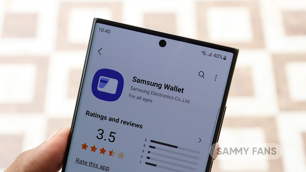 Samsung Wallet app use