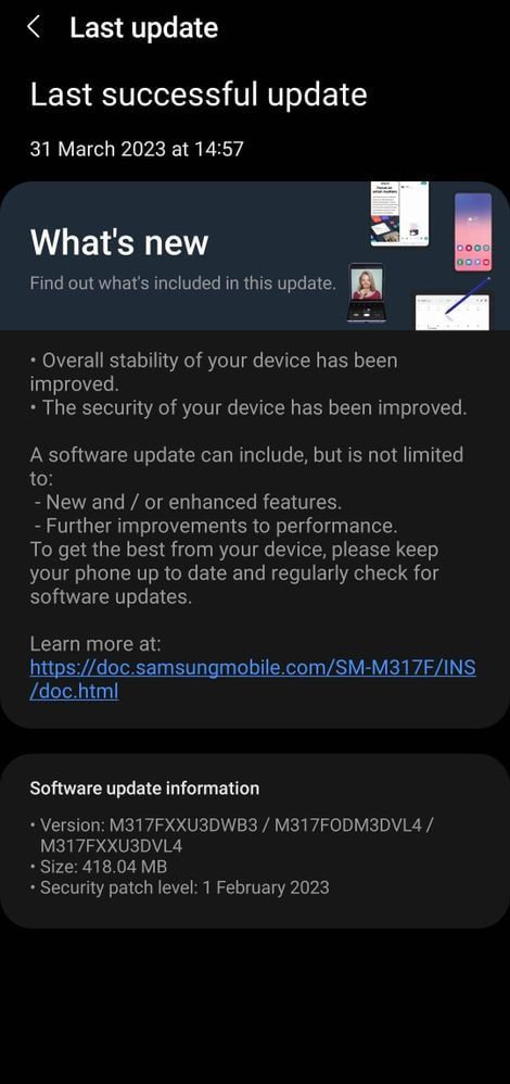 Samsung Galaxy M31s 2023 update