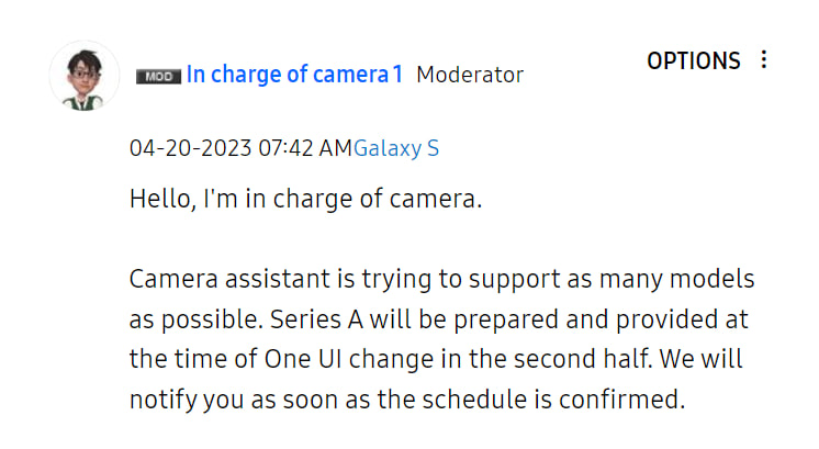 Samsung Camera Assistant Galaxy A