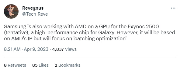 Samsung Mobile GPU Exynos 2500 AMD