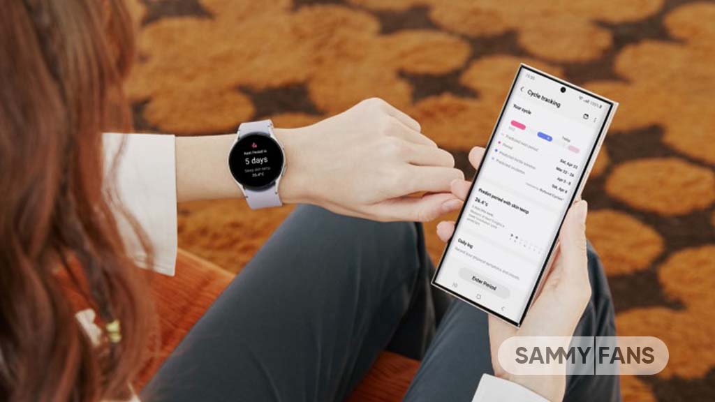 Samsung Galaxy Watch5 Period Tracking
