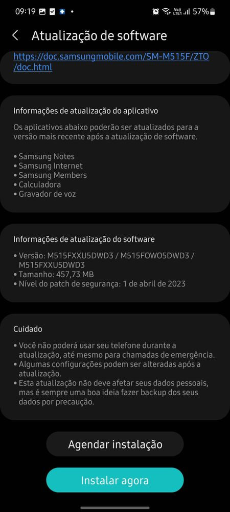 Samsung Galaxy M51 May 2023 update