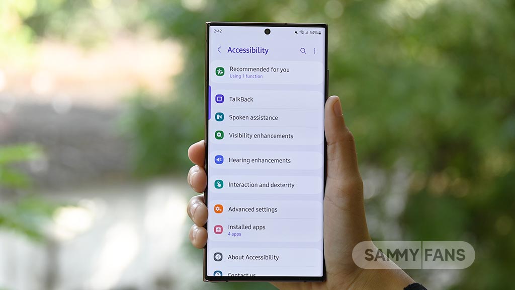 Samsung One UI 5.1 Accessibility features 