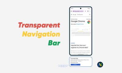 Google Chrome Transparent Navigation Bar