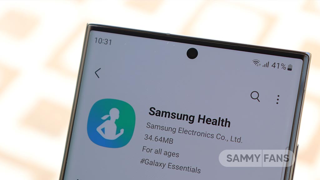 Samsung Health app update