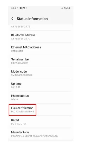 Samsung Galaxy M34 5G FCC certificate