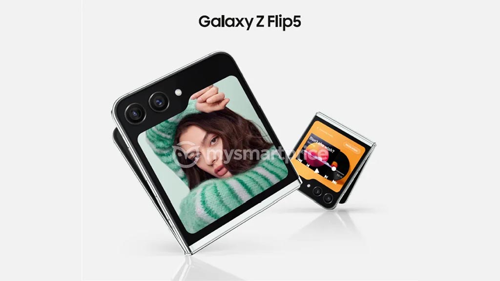 Samsung Galaxy Z Flip 5 press render cover screen