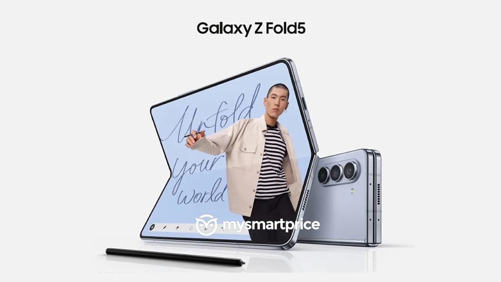 Samsung Galaxy Z Fold 5 press render leak