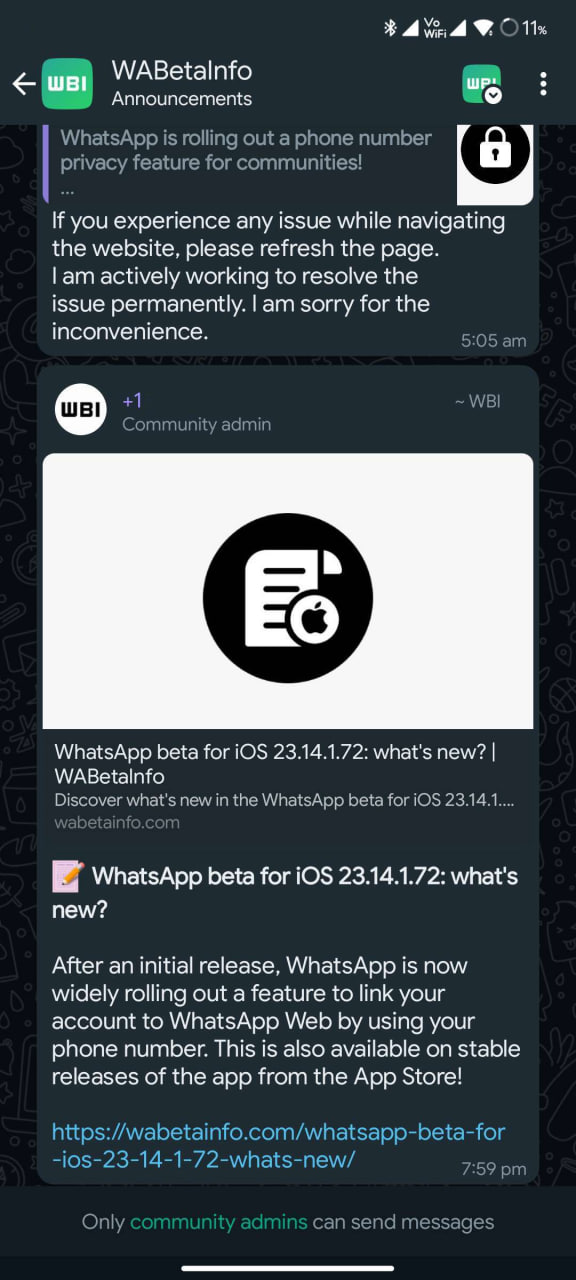 Whatsapp ineetial release