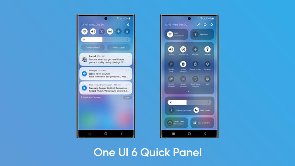 Samsung One UI 6 Quick Panel