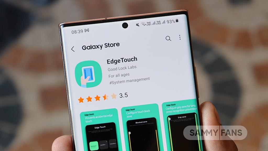 Samsung Edge Touch app termination issue