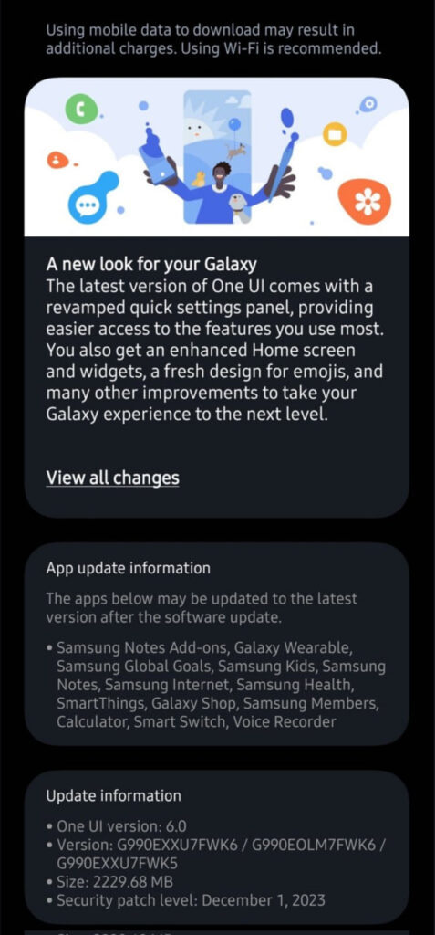 Samsung Galaxy S21 FE One UI 6 Exynos