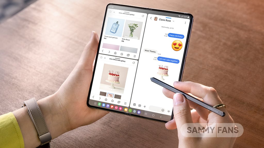 Samsung Z Fold 3 4 5 August 2024 update