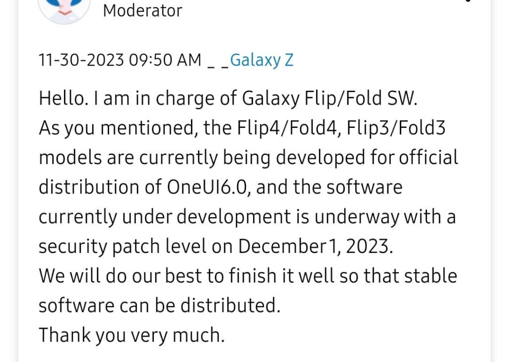 Samsung Galaxy Z Fold Stable One UI 6