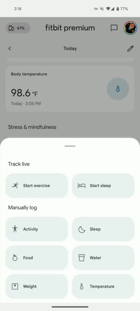 FitBit App new update