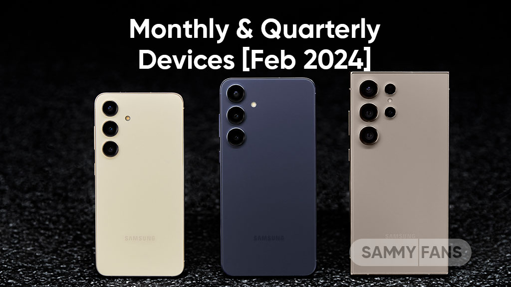 Samsung February 2024 devices list