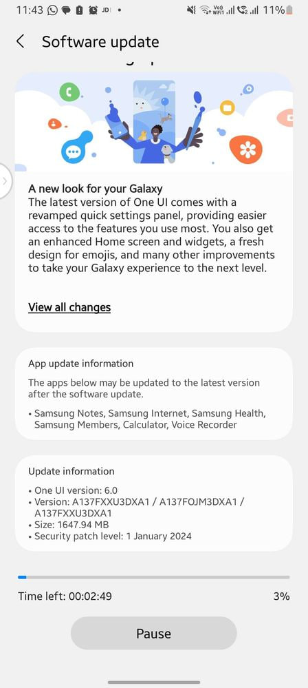 Samsung Galaxy A13 February 2024 update