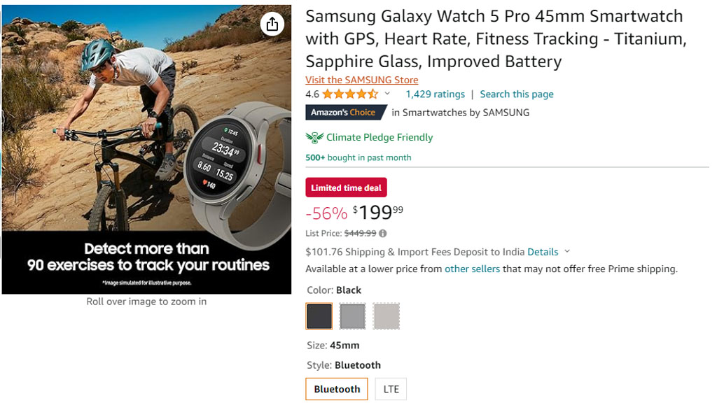Samsung Galaxy Watch 5 Pro discount 