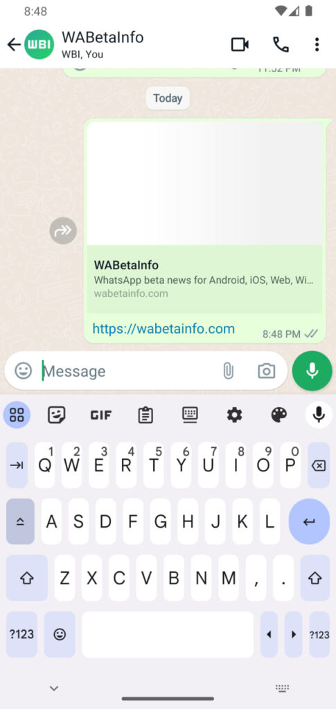 WhatsApp Link preview bug fix