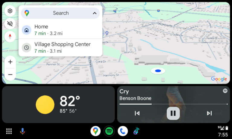 Goooge Maps Android Auto redesign