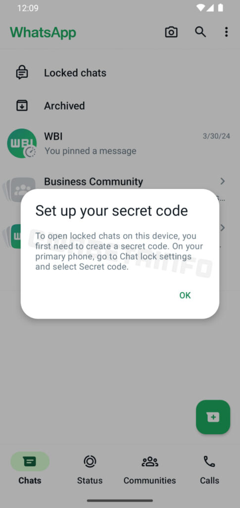WhatsApp Locked chats feature