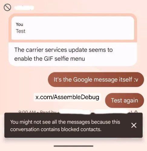 Google Messages new blocking feature