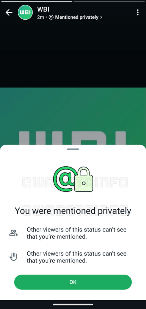 WhatsApp mentions feature