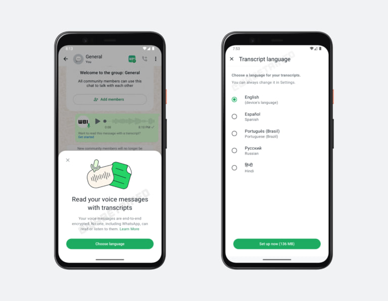 WhatsApp Voice Messages Transcripts