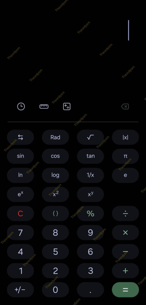 One UI 8 Samsung Calculator Portrait Mode