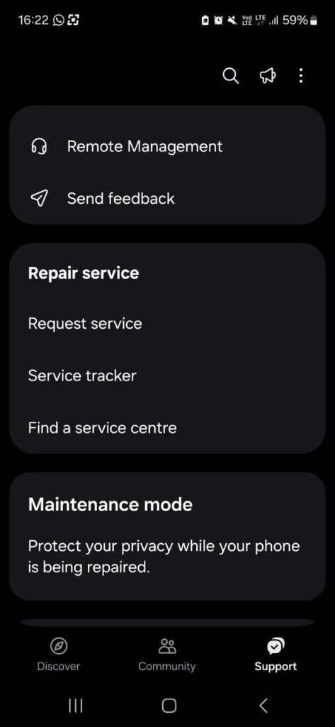 Samsung Members Support Features
