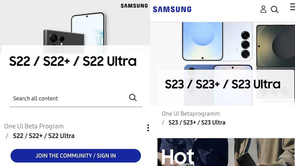 Samsung Galaxy S23 and S22 One UI 8 Beta Program