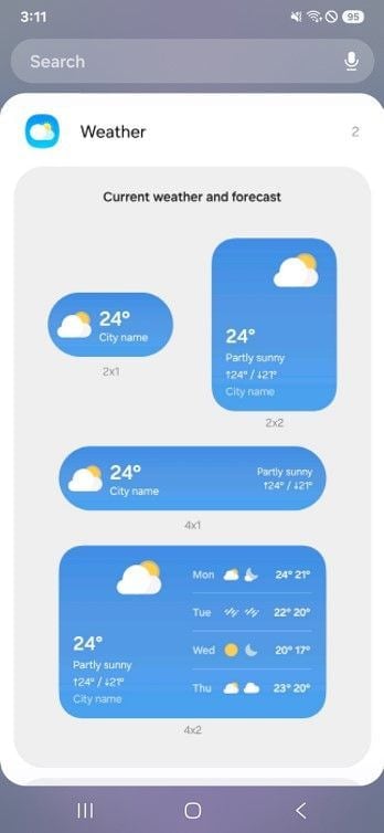 One UI 7 Samsung Weather features