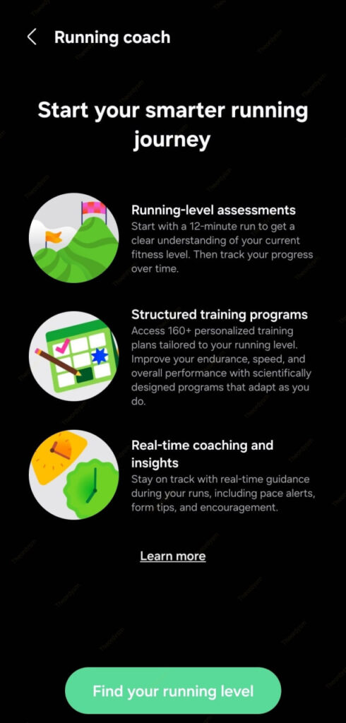 Samsung Health Running Coach