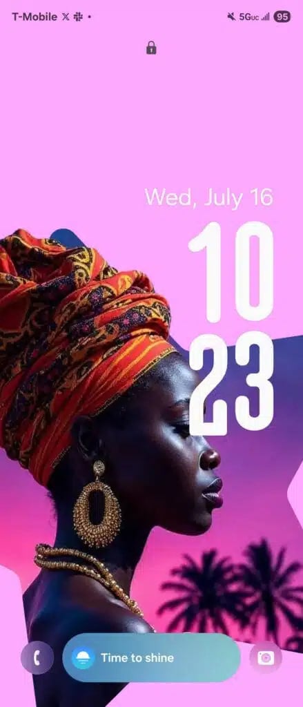 Samsung Adaptive Lock screen clock issue