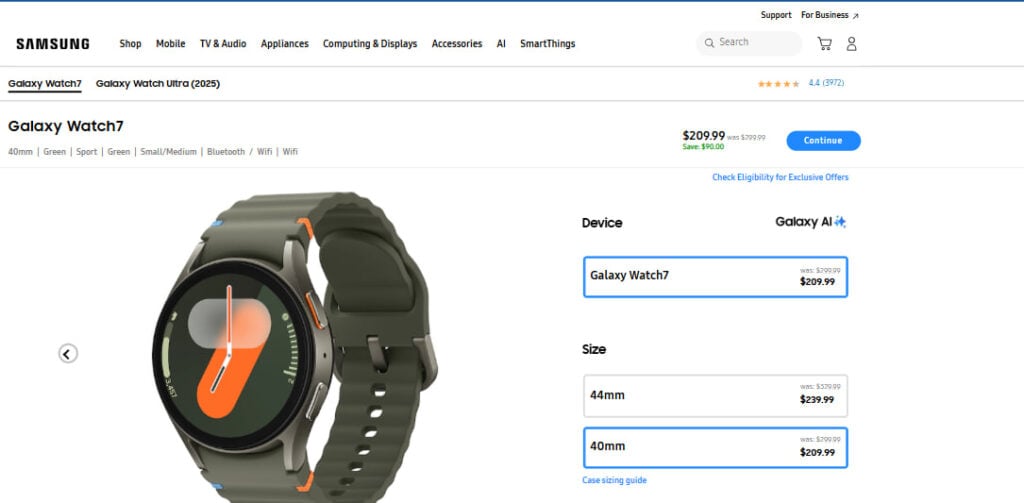 Samsung Galaxy Watch 7 deal