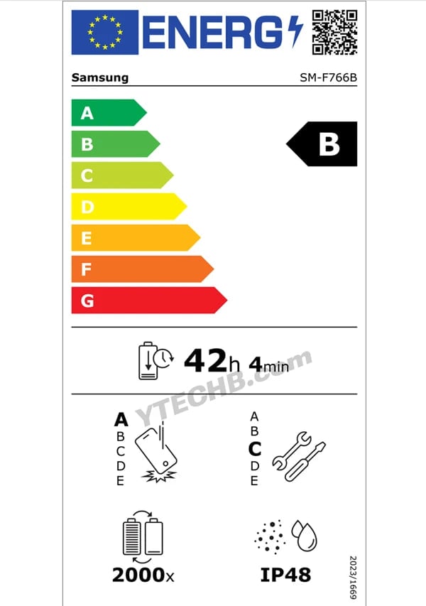 Samsung Galaxy Z Flip 7 FE Battery details