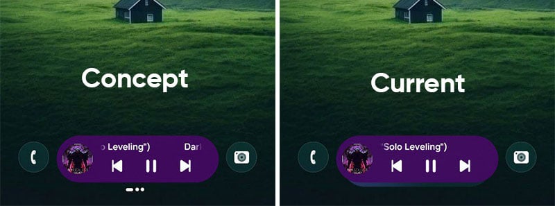 New Samsung Now Bar Concept vs Current version