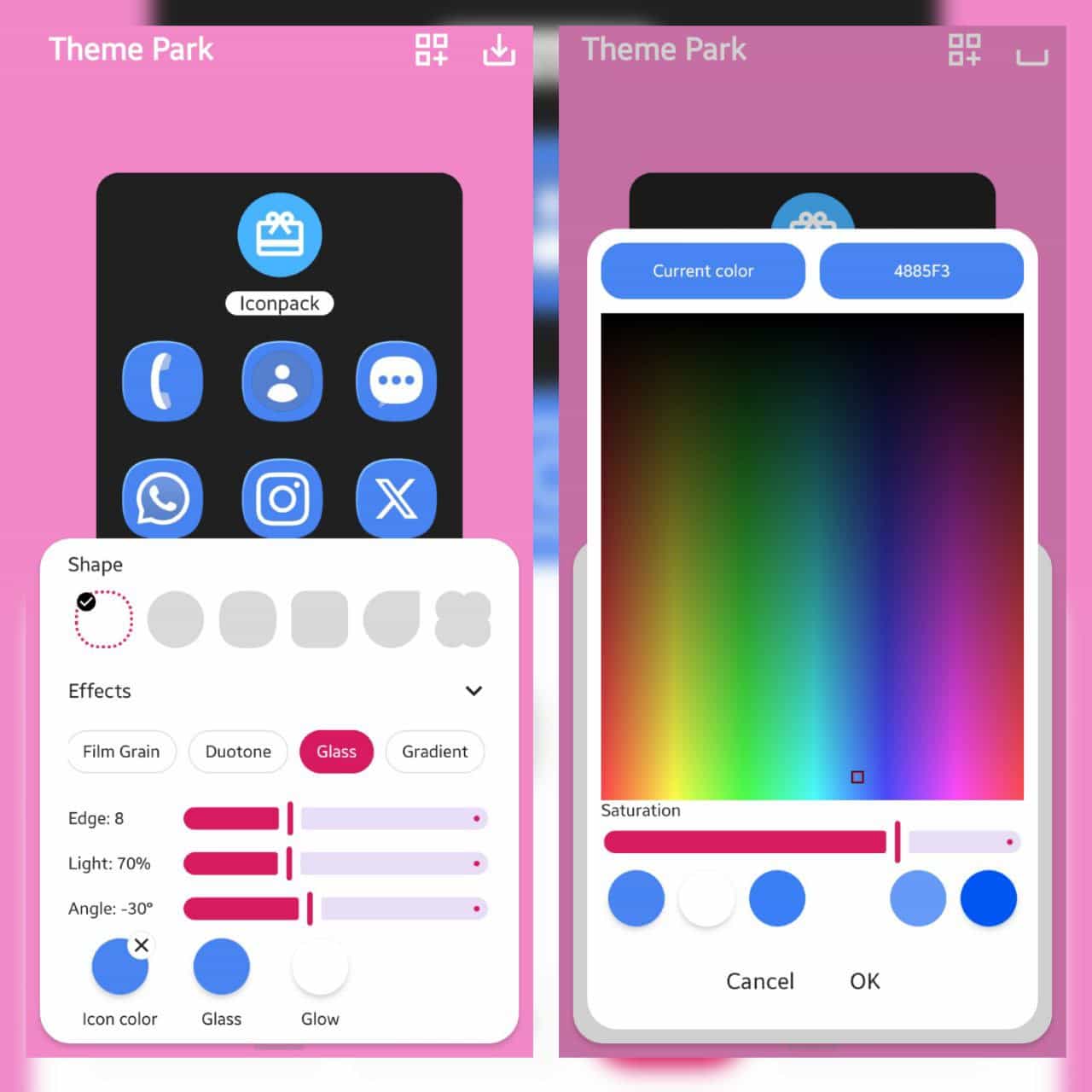 Samsung Theme Park Icon Effects