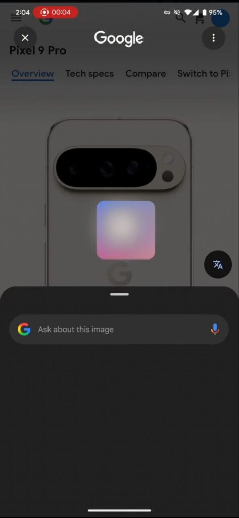 Circle to Search new animation