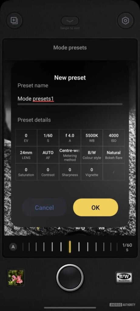 Samsung One UI 8.5 Camera presets