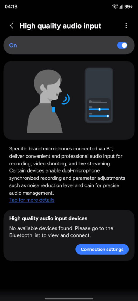 Samsung One UI 8.5 Advanced Audio Feature