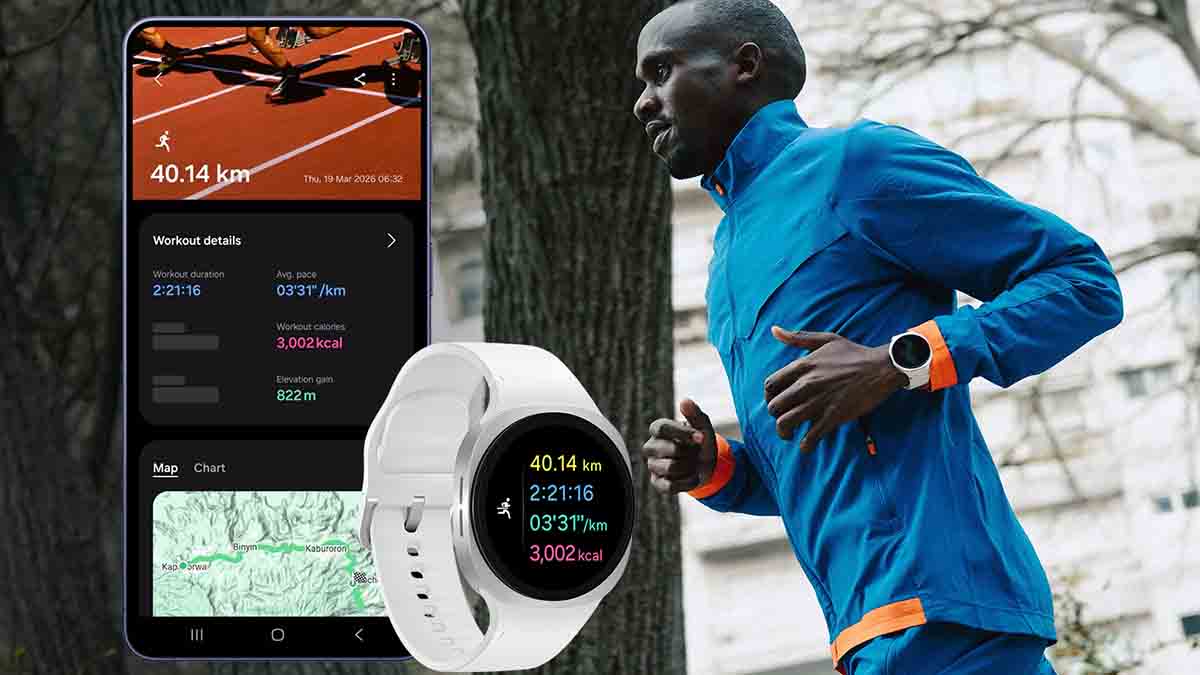 Jacob Kiplimo training with Samsung Galaxy Watch 8